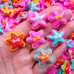 Tiny Starfish Embellishments, Natural Shells, Seashells for Beach De, MiniatureSweet, Kawaii Resin Crafts, Decoden Cabochons Supplies