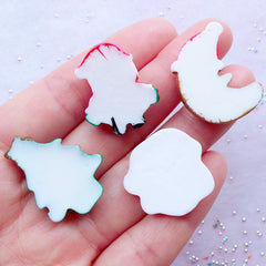 Christmas Cabochon Assortment | Kawaii Holiday Decoration | Christmas Decoden | Christmas Embellishments | Scrapbook | Card Making | Party Supplies | Table Scatter (10pcs / Mix / 19mm to 25mm / Flatback)