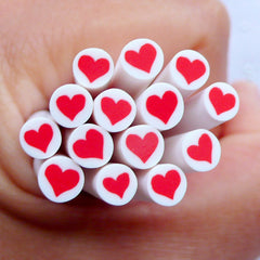 Polymer Clay Cane Supplies | Red Heart Fimo Cane | Nail Design | Wedding Decoration | Card Making | Stud Earrings DIY | Resin Art | Mixed Media with Epoxy Resin