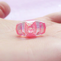 AB Star Beads | Aurora Borealis Acrylic Beads (Pink / 10 pcs / 16mm)