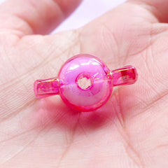 AB Candy Acrylic Beads | Aurora Borealis Plastic Beads (Dark Pink / 10 pcs / 11mm x 22mm)