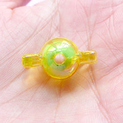 AB Acrylic Beads | Candy Plastic Beads | Cute Beads (Lime Yellow / 10 pcs / 11mm x 22mm)