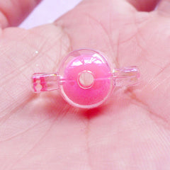 Fairy Kei Candy Beads | Kawaii Chunky Beads | Cute Acrylic Beads (AB Pink / 10 pcs / 11mm x 22mm)