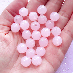 Bubblegum Beads | Acrylic Chunky Beads | Jelly Candy Bead (10mm / Translucent Pink / 25pcs)