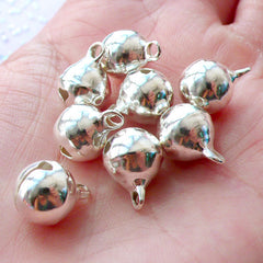 Jingle Bell Charms in 10mm | Round Sound Bells | Cat Collar DIY (8pcs / 10mm x 13mm)