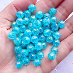Crackle Beads - Multi-Colored - 8mm (Packs of 60; Plastic) YEAR END  INVENTORY REDUCTION SALE!