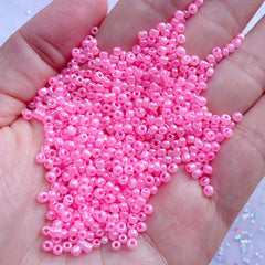 6/0 Seed Beads / 4mm Glass Beads (Mixed Color / 30gram / 450pcs) Small, MiniatureSweet, Kawaii Resin Crafts, Decoden Cabochons Supplies