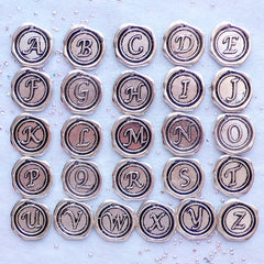Alphabet Charms A to Z (26pcs) (16mm / Tibetan Silver) Metal Finding Pendant Bracelet Earrings Zipper Pulls Bookmarks Key Chains CHM191