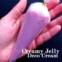 Creamy Jelly Whip Cream | Decoden Cream | Kawaii Whipped Cream Case | Cell Phone Deco | Imitation Food Crafts (50g / Dusty Pink Rose / FREE Pastry Bag)