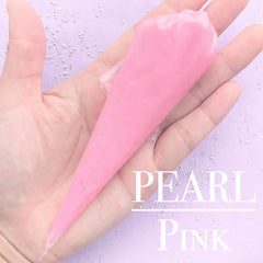 Pearl Whipped Cream for Decoden | Kawaii Sweet Deco | Pearlescence Deco Cream | Pearlised Icing | Phone Case Decoration (50g / Pink)