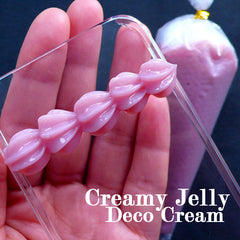 Creamy Jelly Whip Cream | Decoden Cream | Kawaii Whipped Cream Case | Cell Phone Deco | Imitation Food Crafts (50g / Dusty Pink Rose / FREE Pastry Bag)