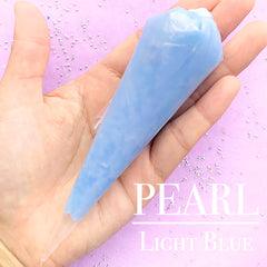 Pearlescence Deco Cream | Fake Whip Cream for Decoden | Sweets Deco | Pearl Icing | Kawaii Phone Case DIY (50g / Light Blue)
