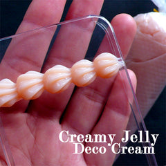 Creamy Deco Cream | Fake Whip Cream | Kawaii Phone Case | Decoden Whipped Cream | Miniature Dessert Making | Sweets Deco (50g / Orange / FREE Pastry Bag)