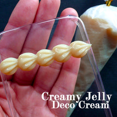 Creamy Whip Cream | Kawaii Deco Cream | Faux Whipped Cream | Decoden Supplies | Dollhouse Dessert DIY | Fake Food Craft (50g / Pineapple Yellow / FREE Pastry Bag)