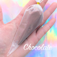 Chocolate Deco Cream | Decoden Supplies | Whipped Cream Clay | Kawaii Phone Case DIY | Faux Sweets Making (50g / Opaque Pastel Brown)