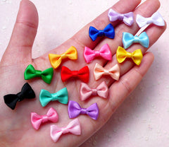 Mini Fabric Ribbon Bow Tie / Tiny Satin Bows (16pcs / 20mm x 12mm / Mix) Hair Accessory Jewellery Making Wedding Favor Embellishment F268