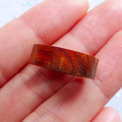 Wood Open Bezel | 12mm Round Resin Setting | Frame for Epoxy Resin Jewellery Making | Geometry Jewelry DIY (1 piece)