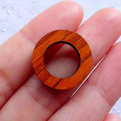 Wood Open Bezel | 12mm Round Resin Setting | Frame for Epoxy Resin Jewellery Making | Geometry Jewelry DIY (1 piece)