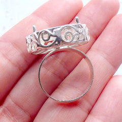 Sterling Silver Bezel Cups Ring Blank