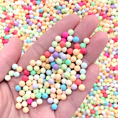 Rainbow Candy Ball Cabochons Kawaii Mini Gumball Faux Bubblegum (45 to 55 pcs) Fake Food Craft Miniature Sweets Toppings Decoden FCAB021