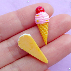 Assorted Ice Cream Cabochons | Kawaii Phone Case Deco | Dessert Cabochon | Decoden Supplies | Miniature Sweets Deco (8pcs / Colorful Mix / Flat Back)