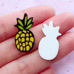 Pineapple Acrylic Cabochons | Harajuku Kei Decoden Supplies (3 pcs / 13mm x 25mm)