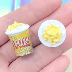 Dollhouse Popcorn | Miniature Snake | Doll House Food Supplies | Mini Food Jewelry Making (2 pcs / 18mm x 24mm)