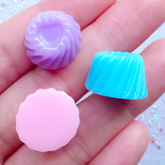CLEARANCE Miniature Jelly Cabochons in 3D | Kawaii Sweets Deco | Pastel Kei Jewellery Supplies | Decoden Crafts (5pcs / Assorted Mix / 16mm x 10mm / Flat Back)
