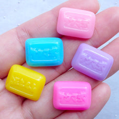 Hard Candy Cabochon | Faux Sweets Jewelry | Japanese Sweet Deco | Kawaii Hair Bow Center | Phone Case Decoden (5pcs / Assorted Mix / 13mm x 18mm / Flat Back)