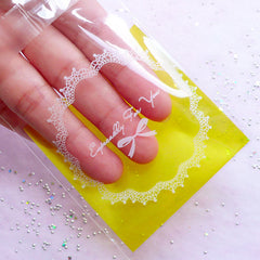 Mini Self Adhesive Gift Bags | Gold Plastic Bags | Especially For You Present Bags | Packing Supplies (20pcs / 7cm x 7cm)