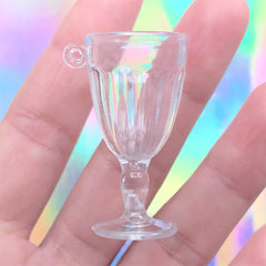 Miniature Ice Cream Sundae Cup | Dessert Parfait Cups | Doll House Plastic Cup (4pcs / 22mm x 43mm)