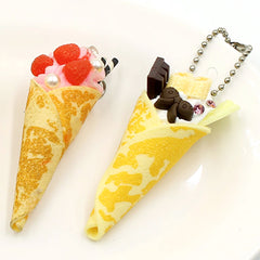 Miniature Plain Crepe for Dollhouse Dessert DIY | Sweets Deco | Mini Doll Food Making | Decoden Supplies | Kawaii Craft Supplies (2 pcs)