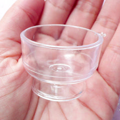 Mini Ice Cream Parfait Cups | Clear Sundae Bowls | Miniature Dessert Craft (4 pcs / 36mm x 26mm)