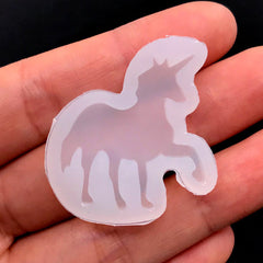 Unicorn Silicone Mold | Mythical Creature Mold | Animal Mold | UV Resin Mold | Mahou Kei Craft Supplies | Kawaii Soft Mould (27mm x 29mm)
