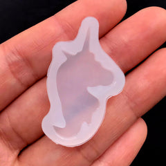 Unicorn Head Silicone Mold | Mythical Animal Mold | Kawaii UV Resin Craft Supplies | Soft Flexible Mold (18mm x 35mm)