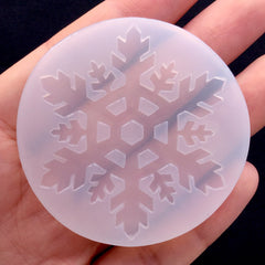 Big Snowflake Silicone Mould | Christmas Ornament Mold | Winter Decoden Pieces Making | Resin Art Supplies (44mm x 50mm)
