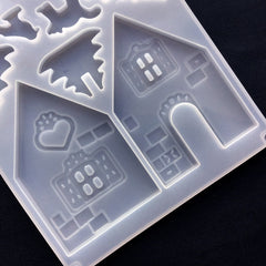 Gingerbread House Silicone Mold | Christmas Decoration | Epoxy Resin Craft Supplies | Clear Soft Mold for UV Resin