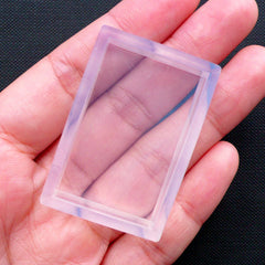 Rectangular Silicone Mold | Flexible Mould | Resin Pendant Making | Kawaii Crafts (24mm x 38mm)