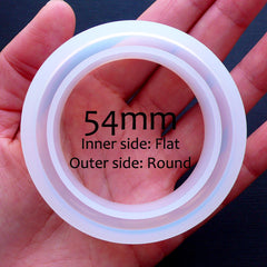 Round Bangle Bracelet Silicone Mold | Flexible Clear & Shine Jewellery Mould | Epoxy Resin Art | DIY Craft Supplies (54mm)