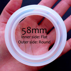 Bangle Silicone Mould | Flexible Round Bracelet Mold | Clear & Shine Jewelry Mould | Epoxy Resin Craft | DIY Craft Tool (58mm)