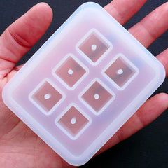 12mm Square Cube Bead Silicone Mould (6 Cavity) | Chunky Beads Making | Flexible Jewellery Mold | Epoxy Resin Molds | Kawaii Craft Supplies