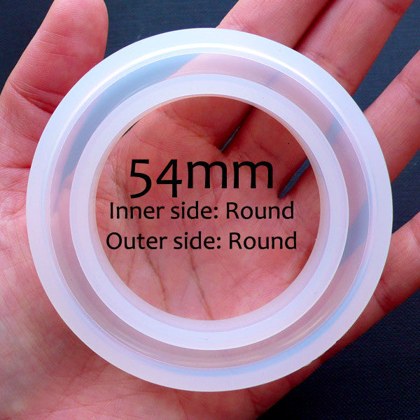Round Bracelet Silicone Mould | High Quality Bangle Mould | Flexible Jewellery Mold | Clear & Shine Epoxy Resin Mold | DIY Jewelry Tool (54mm)