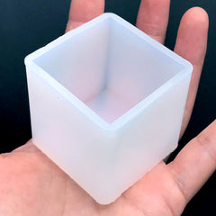 Square Cube Flexible Mold | Epoxy Resin Silicone Moulds | Kawaii Resin Art | Craft Tool | Large Cabochon Making | Soap Mold | Wax Mould (4cm x 4cm)