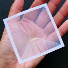 DEFECT Orgone Generator Mold | Flexible Triangular Pyramid Mold | Geometry Shape Silicone Mould | Epoxy Resin Craft Tool | Soap Mould | Orgone Mold | Big Resin Cabochon DIY (5cm x 5cm)