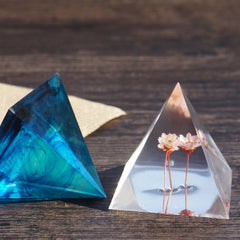 DEFECT Orgone Generator Mold | Flexible Triangular Pyramid Mold | Geometry Shape Silicone Mould | Epoxy Resin Craft Tool | Soap Mould | Orgone Mold | Big Resin Cabochon DIY (5cm x 5cm)