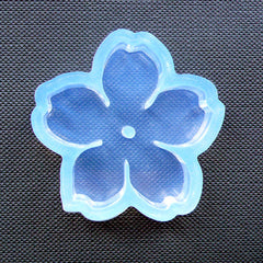 Cherry Blossom Silicone Mold | Flexible Sakura Mould | Floral Cabochon Making & Decoden Craft Supplies (37mm)