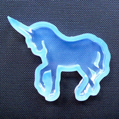 Unicorn Silicone Mold | Animal Flexible Mould | Kawaii Fairy Kei Cabochon Making | Resin Craft Supply (51mm x 42mm)