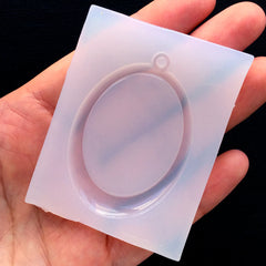 Oval Cameo Setting Silicone Mold | Oval Frame Soft Mold | Resin Jewellery Mould | Soft Clear Mold | Epoxy Resin Crafts (37mm x 53mm)