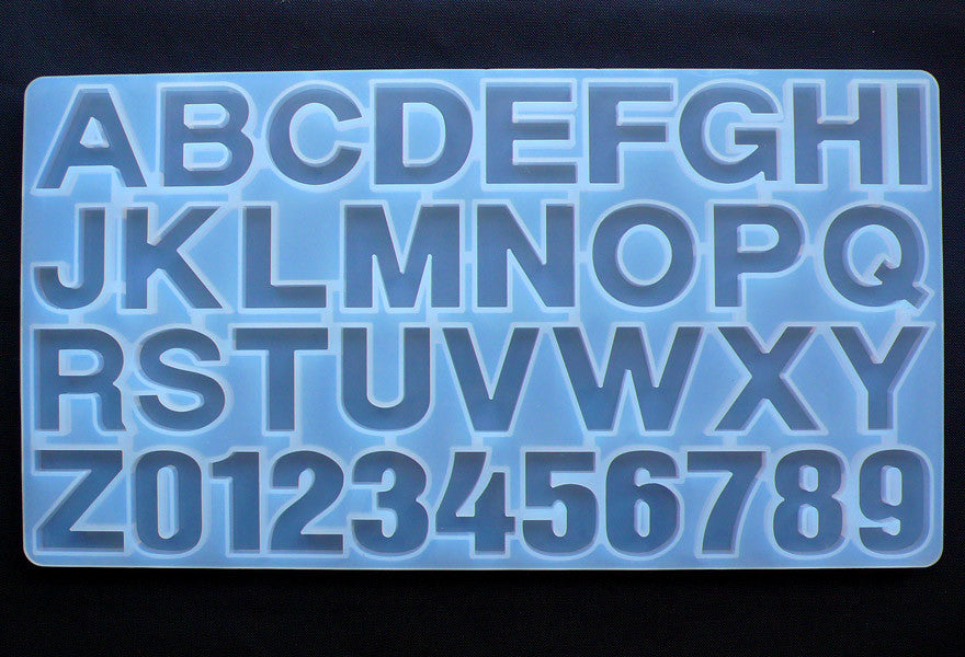 Silicone Big Alphabet Resin Molds,Number Alphabet Jewelry,Silicone