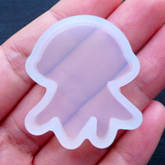 Jellyfish Mold | Marine Life Mould | Fish Mold | Animal Mold | Kawaii Flexible Mold | UV Resin Silicone Mould | Cabochon Making (29mm x 34mm)